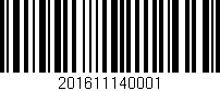 Código de barras (EAN, GTIN, SKU, ISBN): '201611140001'