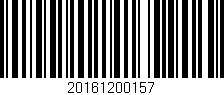 Código de barras (EAN, GTIN, SKU, ISBN): '20161200157'