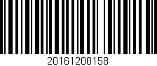 Código de barras (EAN, GTIN, SKU, ISBN): '20161200158'