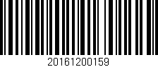 Código de barras (EAN, GTIN, SKU, ISBN): '20161200159'