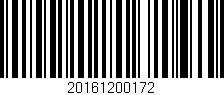 Código de barras (EAN, GTIN, SKU, ISBN): '20161200172'