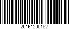 Código de barras (EAN, GTIN, SKU, ISBN): '20161200182'