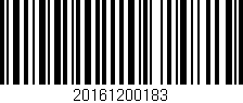 Código de barras (EAN, GTIN, SKU, ISBN): '20161200183'