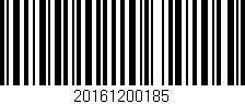 Código de barras (EAN, GTIN, SKU, ISBN): '20161200185'
