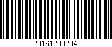 Código de barras (EAN, GTIN, SKU, ISBN): '20161200204'