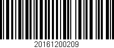 Código de barras (EAN, GTIN, SKU, ISBN): '20161200209'