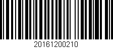 Código de barras (EAN, GTIN, SKU, ISBN): '20161200210'