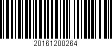 Código de barras (EAN, GTIN, SKU, ISBN): '20161200264'