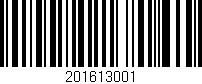 Código de barras (EAN, GTIN, SKU, ISBN): '201613001'