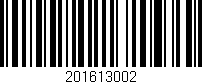 Código de barras (EAN, GTIN, SKU, ISBN): '201613002'