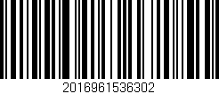 Código de barras (EAN, GTIN, SKU, ISBN): '2016961536302'