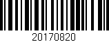 Código de barras (EAN, GTIN, SKU, ISBN): '20170820'