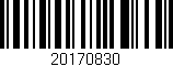 Código de barras (EAN, GTIN, SKU, ISBN): '20170830'