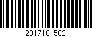 Código de barras (EAN, GTIN, SKU, ISBN): '2017101502'