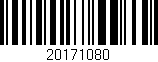 Código de barras (EAN, GTIN, SKU, ISBN): '20171080'