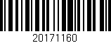 Código de barras (EAN, GTIN, SKU, ISBN): '20171160'
