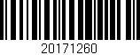 Código de barras (EAN, GTIN, SKU, ISBN): '20171260'