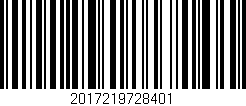 Código de barras (EAN, GTIN, SKU, ISBN): '2017219728401'
