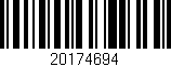 Código de barras (EAN, GTIN, SKU, ISBN): '20174694'