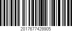 Código de barras (EAN, GTIN, SKU, ISBN): '2017677428905'
