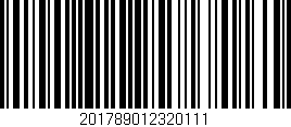 Código de barras (EAN, GTIN, SKU, ISBN): '201789012320111'