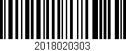 Código de barras (EAN, GTIN, SKU, ISBN): '2018020303'