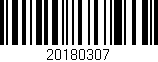 Código de barras (EAN, GTIN, SKU, ISBN): '20180307'