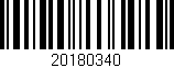 Código de barras (EAN, GTIN, SKU, ISBN): '20180340'