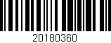 Código de barras (EAN, GTIN, SKU, ISBN): '20180360'