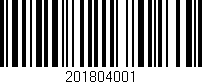 Código de barras (EAN, GTIN, SKU, ISBN): '201804001'
