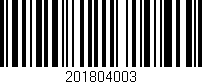 Código de barras (EAN, GTIN, SKU, ISBN): '201804003'