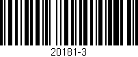 Código de barras (EAN, GTIN, SKU, ISBN): '20181-3'
