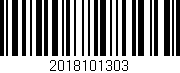 Código de barras (EAN, GTIN, SKU, ISBN): '2018101303'