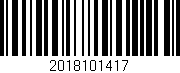 Código de barras (EAN, GTIN, SKU, ISBN): '2018101417'
