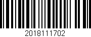 Código de barras (EAN, GTIN, SKU, ISBN): '2018111702'