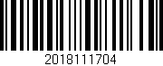 Código de barras (EAN, GTIN, SKU, ISBN): '2018111704'