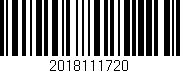 Código de barras (EAN, GTIN, SKU, ISBN): '2018111720'
