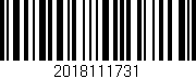 Código de barras (EAN, GTIN, SKU, ISBN): '2018111731'