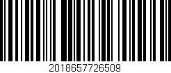 Código de barras (EAN, GTIN, SKU, ISBN): '2018657726509'