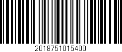 Código de barras (EAN, GTIN, SKU, ISBN): '2018751015400'