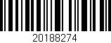 Código de barras (EAN, GTIN, SKU, ISBN): '20188274'