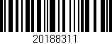 Código de barras (EAN, GTIN, SKU, ISBN): '20188311'