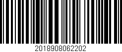 Código de barras (EAN, GTIN, SKU, ISBN): '2018908062202'