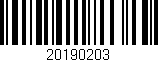 Código de barras (EAN, GTIN, SKU, ISBN): '20190203'