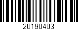 Código de barras (EAN, GTIN, SKU, ISBN): '20190403'