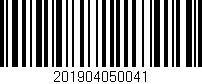 Código de barras (EAN, GTIN, SKU, ISBN): '201904050041'