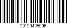 Código de barras (EAN, GTIN, SKU, ISBN): '20190405006'