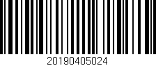 Código de barras (EAN, GTIN, SKU, ISBN): '20190405024'
