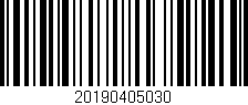 Código de barras (EAN, GTIN, SKU, ISBN): '20190405030'