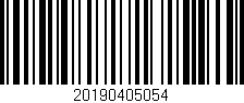 Código de barras (EAN, GTIN, SKU, ISBN): '20190405054'